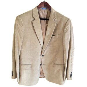 Stafford Mens Corduroy Classic Fit Blazer 44R Tan Tailored Style